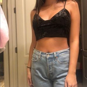 Brand New Zara Velvet Crop